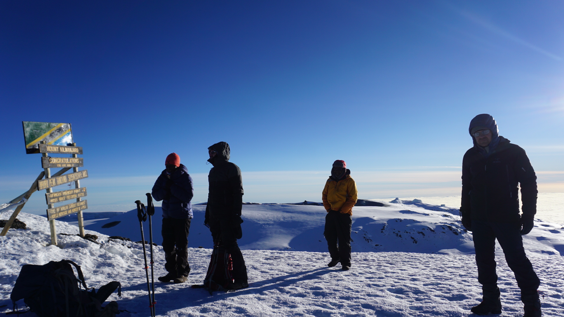 Icy, oxygen-thin zone with glaciers, extreme cold, and harsh winds.