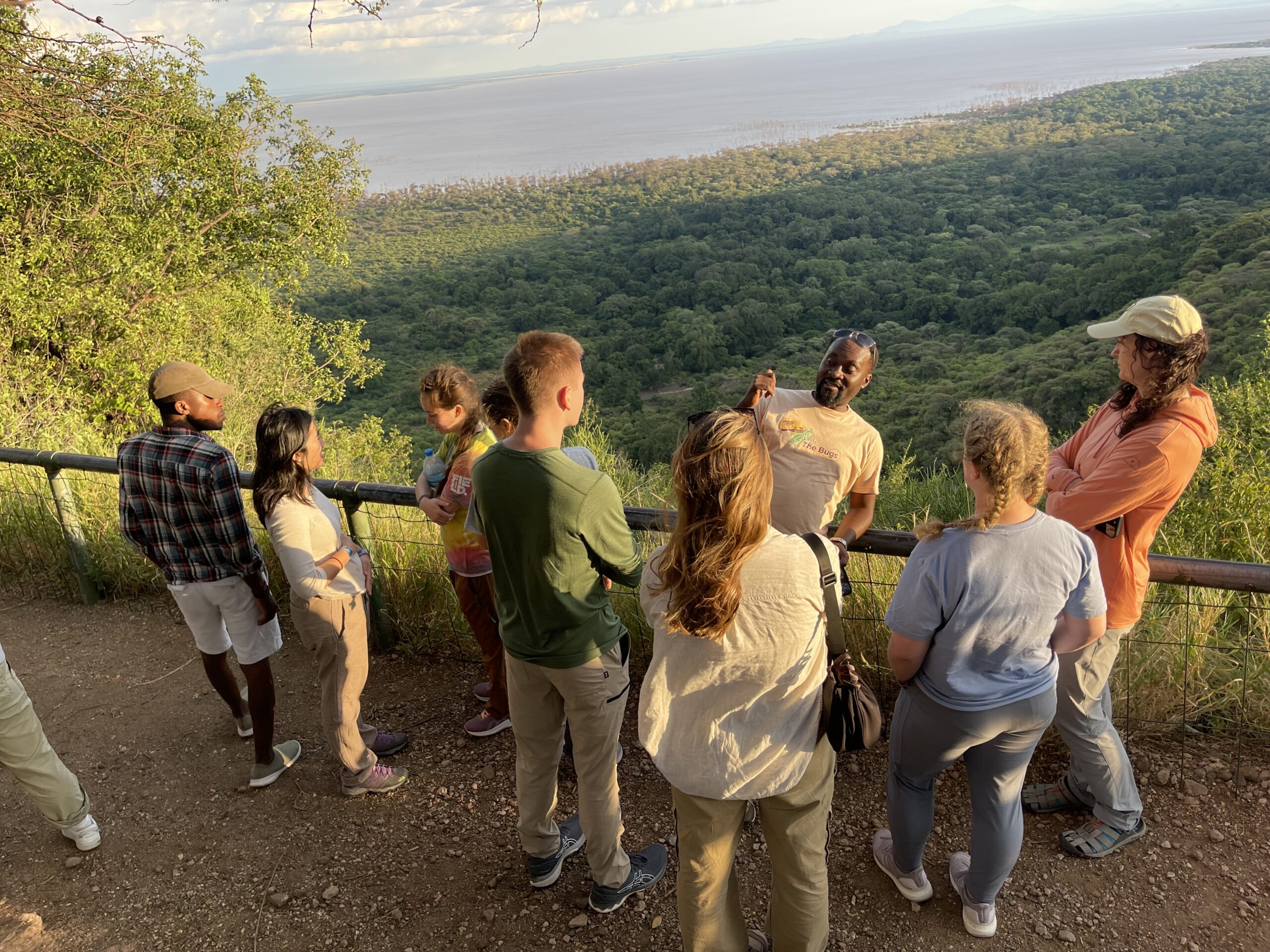 A dramatic backdrop of cliffs that creates a natural border and microclimates within the park.