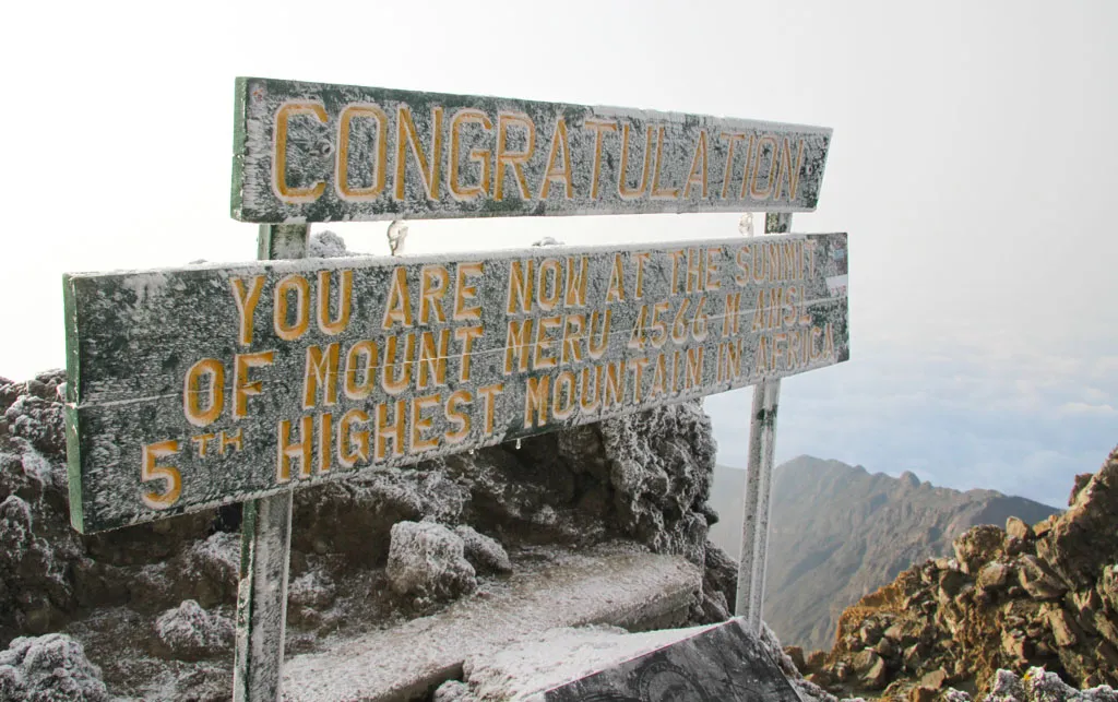 The summit zone is characterized by ice, snow, and glaciers. The temperature is extremely cold, and the air is thin.